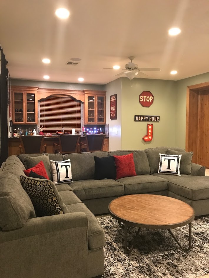 Bachelor Pad Man Cave - Modern - Basement - Phoenix - by Queen of Style