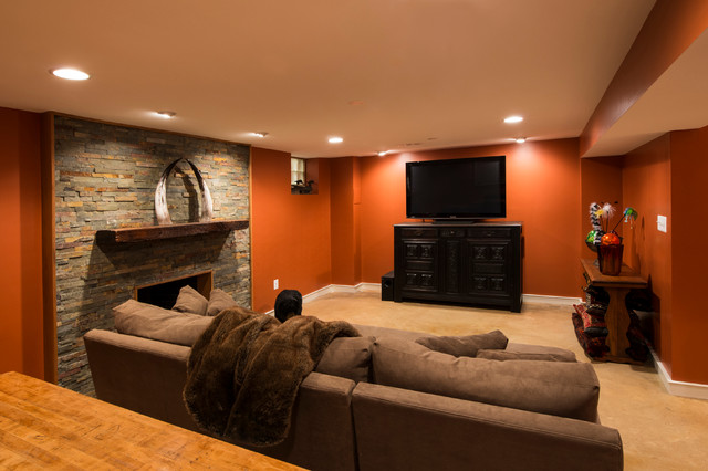 Baltimore Basement Renovation Rustic Basement Dc Metro By Sarah J Reed Houzz