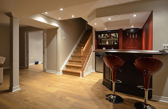Bar Ideas for Basement - Basement - Toronto - by Finished Basement | Houzz IE