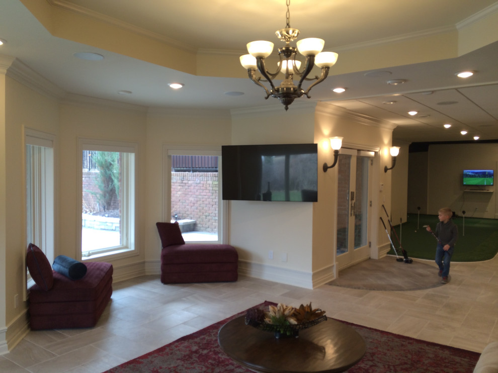 Barrington Custom Basement - Transitional - Basement - Chicago - by ...