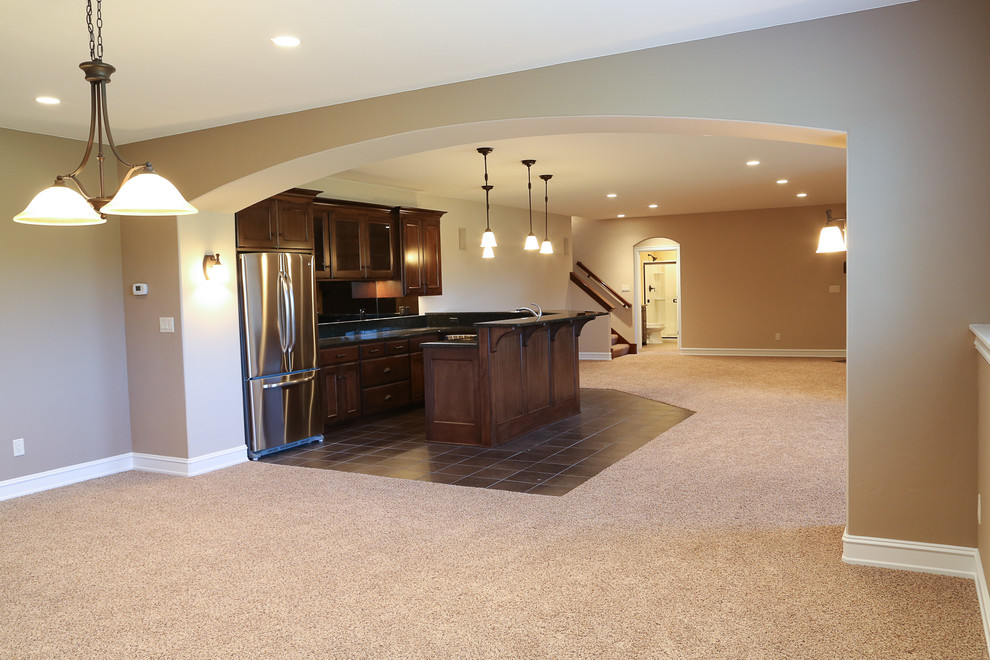 Example of a classic basement design in Other
