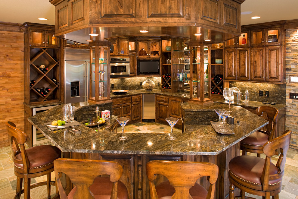Bars Traditional Basement Minneapolis by Stone Countertop