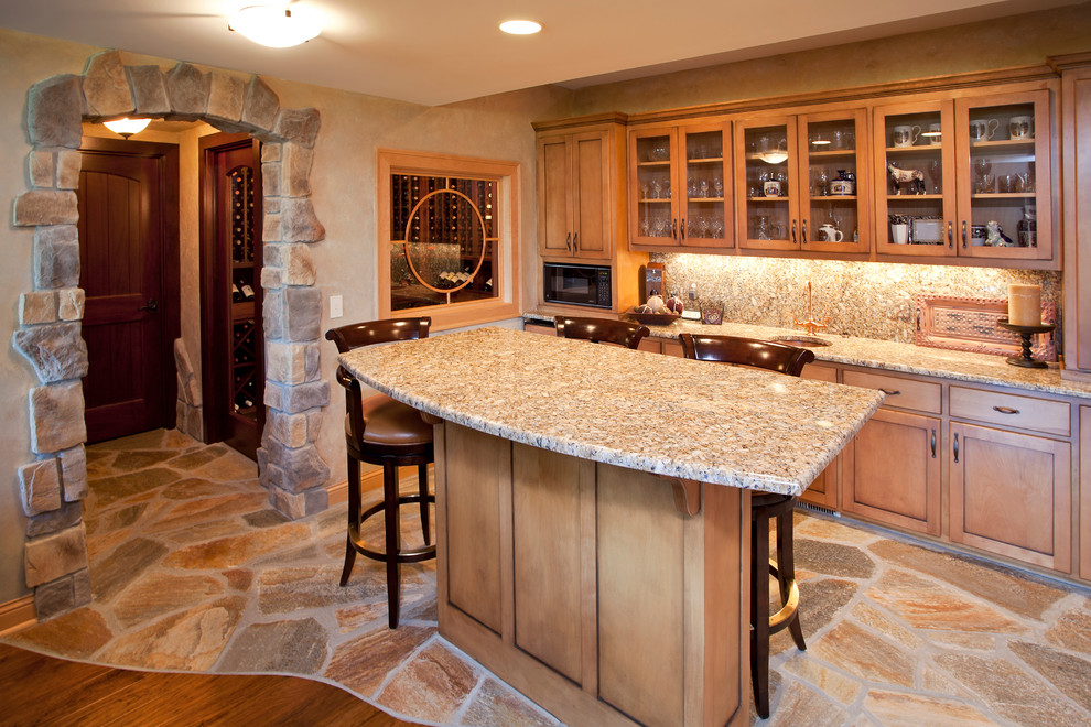 Bars Traditional Basement Minneapolis by Stone Countertop