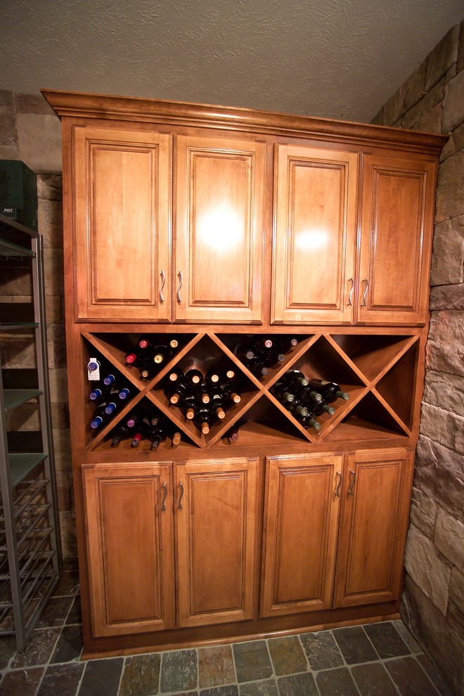 Basement_04 Contemporary Wine Cellar Omaha by KRT Construction