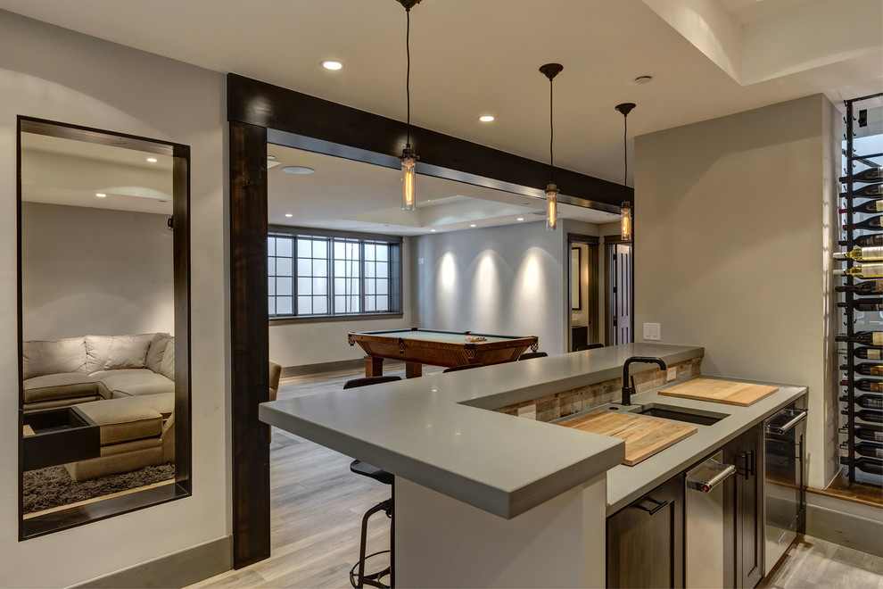Basement Bar Counter Pool Table Contemporary Denver By Fbc Remodel - Bar Table For Basement Basement Bar Counter Pool Table Contemporary Denver By Fbc Remodel - Bar Table For Basement