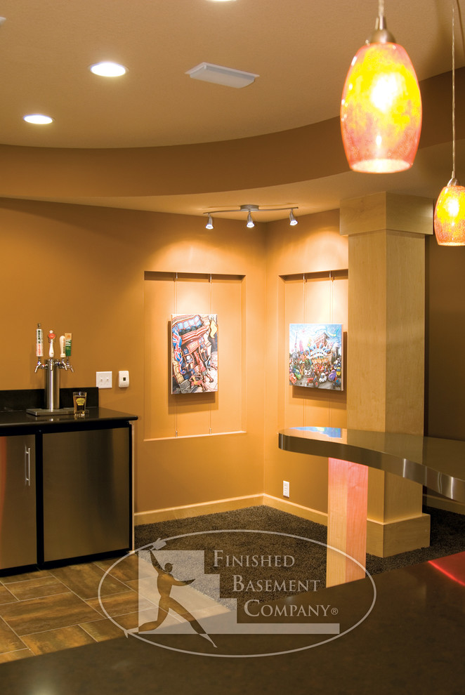 Basement Bar Details - Contemporary - Basement - Minneapolis - by FBC ...