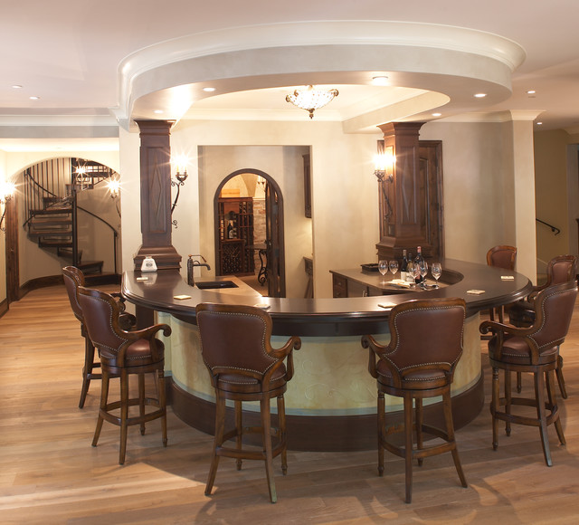 Basement Bar Traditional Basement Minneapolis by Hendel Homes