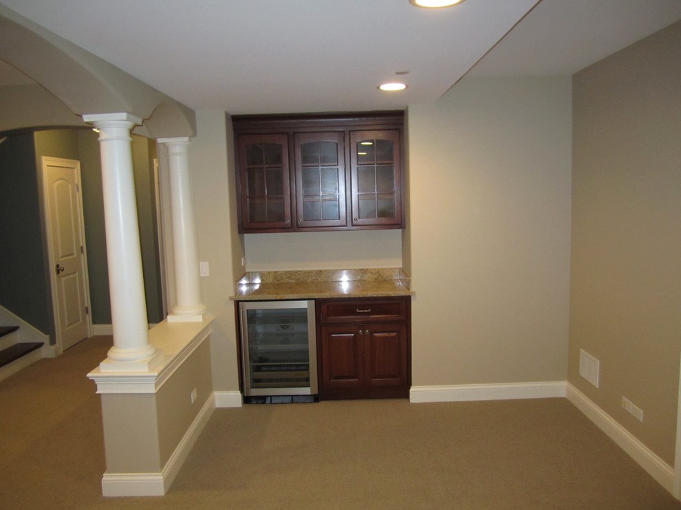 Basement Dry Bar Basement Chicago by Great Rooms Designers