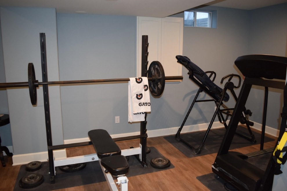 Rustic home gym in Milwaukee.
