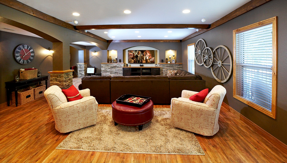 Example of a mountain style basement design in St Louis