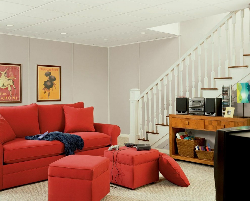 Basement Finishing Ideas Traditional Basement Detroit By Owens Corning Basement 