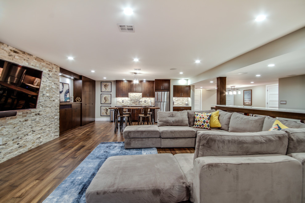 Basement Finishing Monroe, New Jersey Contemporary Basement Philadelphia by DES Home