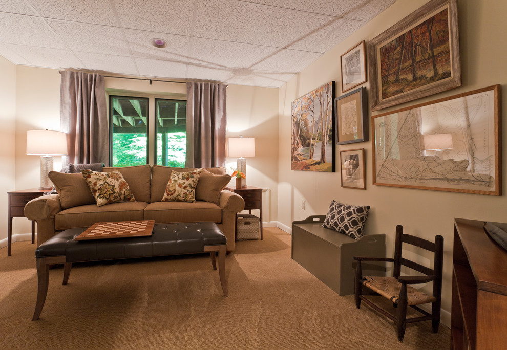 Basement Guest Suite Transitional Basement Philadelphia by