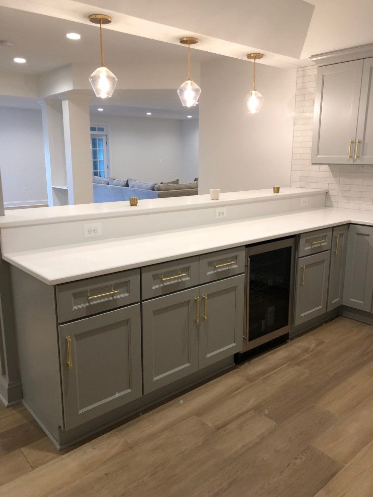 Basement in North Laurel, MD Modern Home Bar Baltimore by