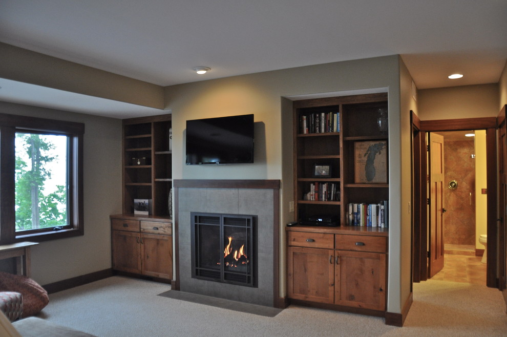 This is an example of a traditional basement in Grand Rapids.