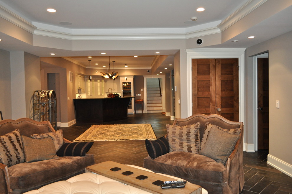 Example of a classic basement design in New York