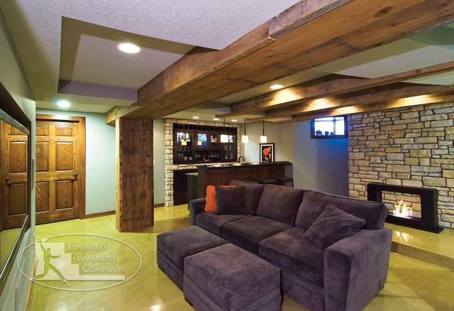 Basement Living Room Eclectic, How To Hide Ductwork In Basement Ceiling