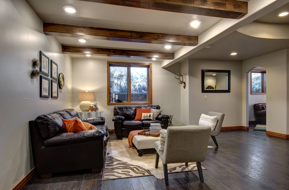 Basement Living Room Sofas Traditional Basement Denver by FBC