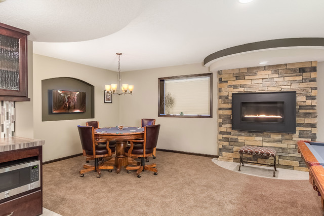Basement Poker Room Transitional Basement Minneapolis By FBC Remodel Houzz