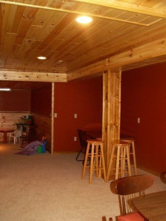 This is an example of a rustic basement in Detroit.