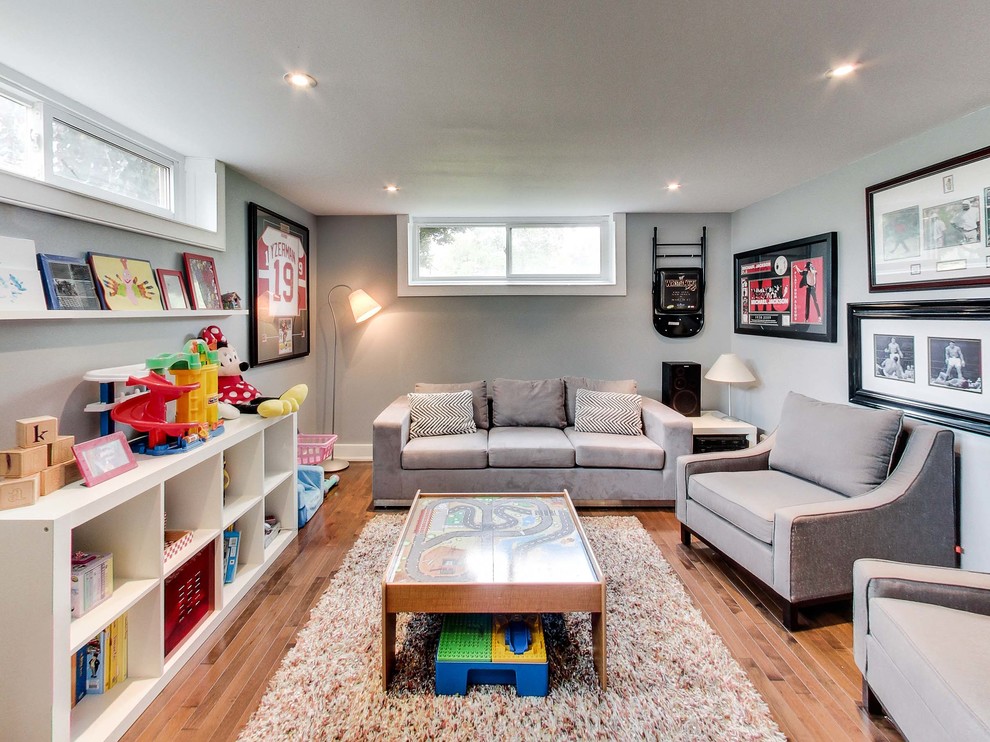 Basement rec room Basement Toronto by Atlas Construction Ltd Houzz