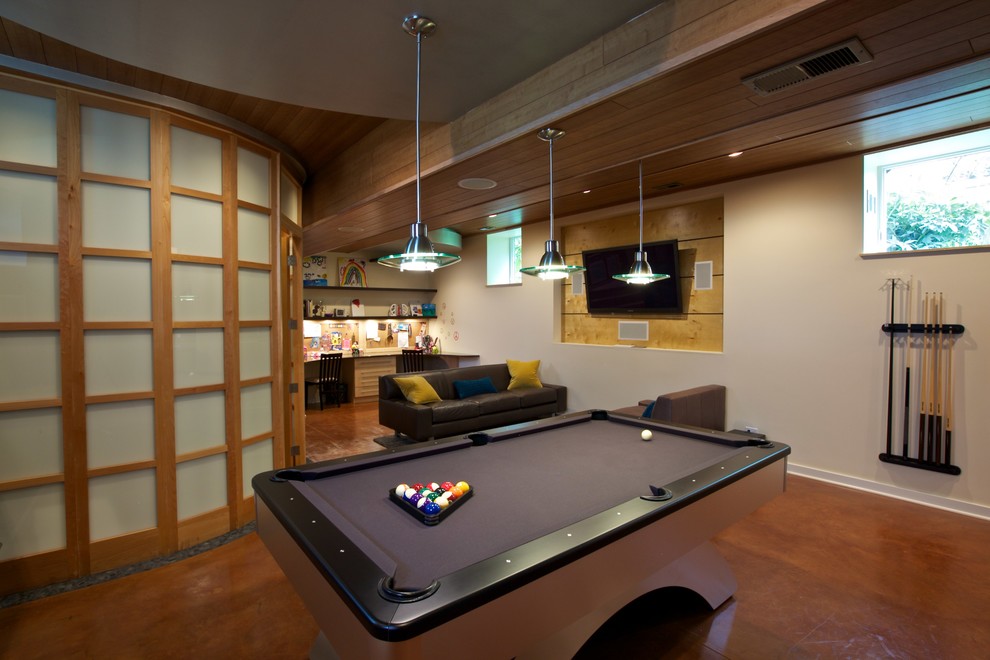 Basement Remodel Modern Basement Chicago by Gina Bon, Airoom