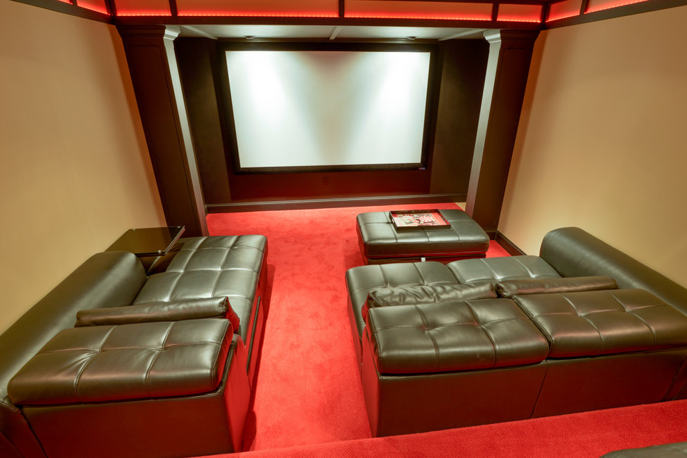 Design ideas for a traditional home cinema in Philadelphia.