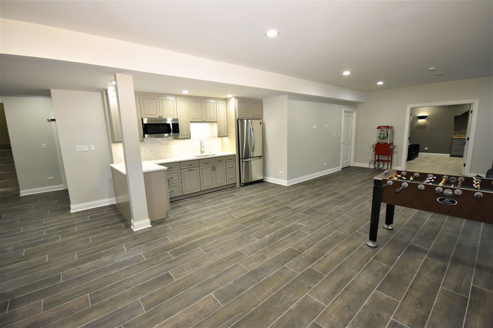 BASEMENT REMODEL - Contemporary - Basement - Chicago - by Maya ...