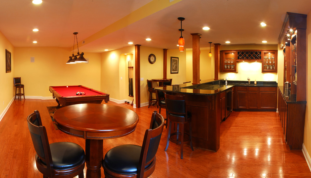 Contemporary basement in Cleveland.