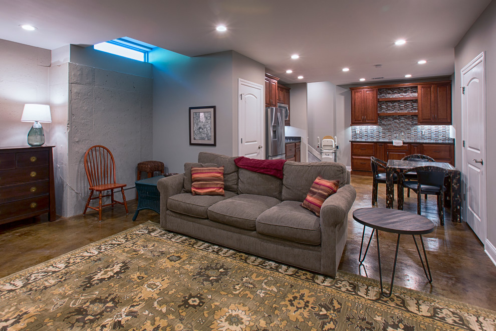 Basement Remodel with Living space and Stair Lift Basement