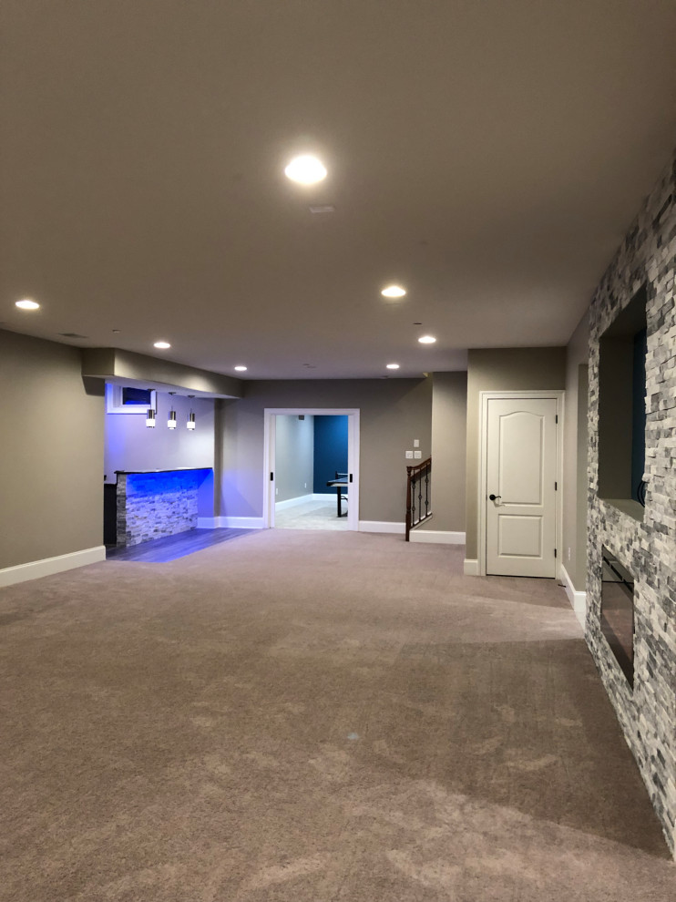 Basement remodeling in Clarksville, MD Modern Basement by GloRem
