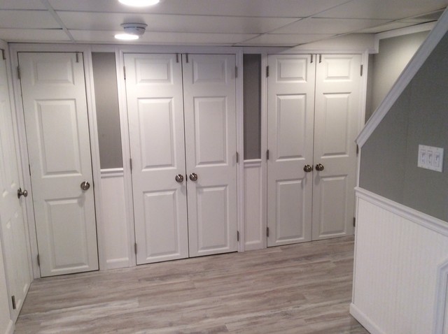 Basement Storage Ideas - Open Closet - Shelving - Contemporary