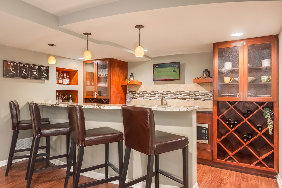 Basement WalkBehind Bar Transitional Basement Chicago by FBC