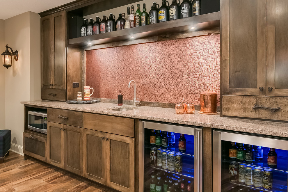 Basement Wet Bar Counter - Rustic - Basement - Minneapolis - by FBC ...