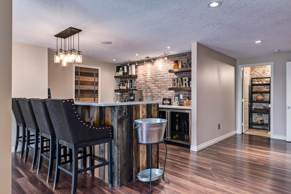Basement Wet Bar Industrial Basement Calgary by Goncia Houzz
