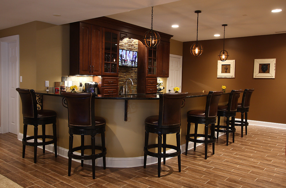 Example of a classic home bar design in DC Metro