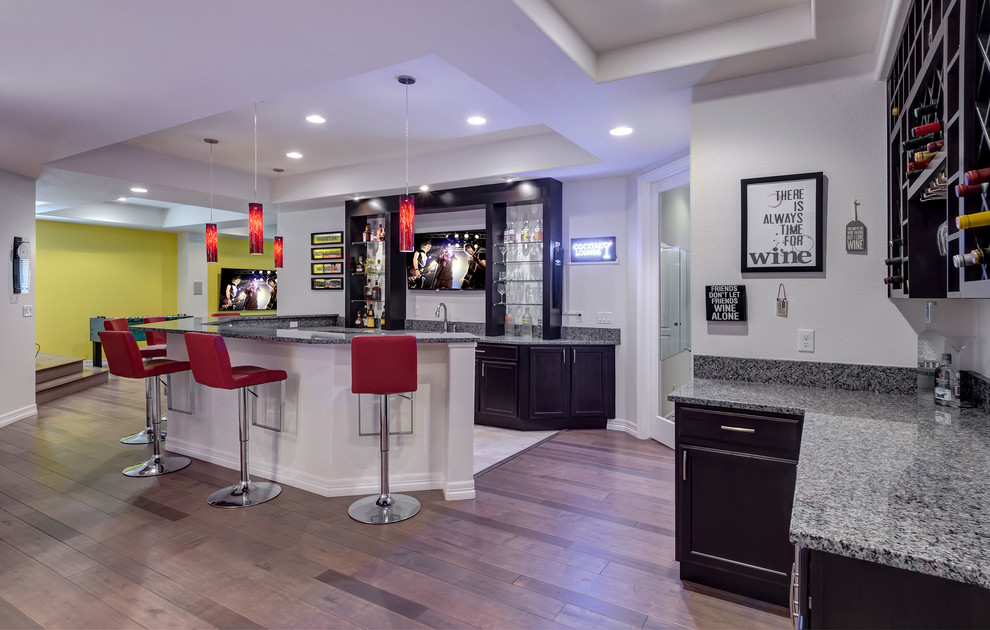 Basement Wet Bar Wine Rack Transitional Basement Denver by FBC