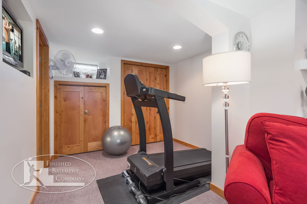 Basement Workout Fitness Area Traditional Basement Minneapolis