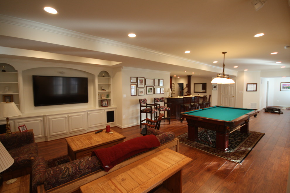 This is an example of a modern basement in DC Metro.
