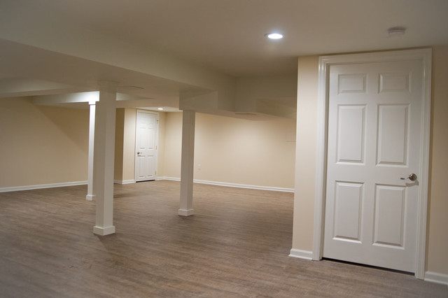 Basic Basement Remodel in Middlesex County Transitional