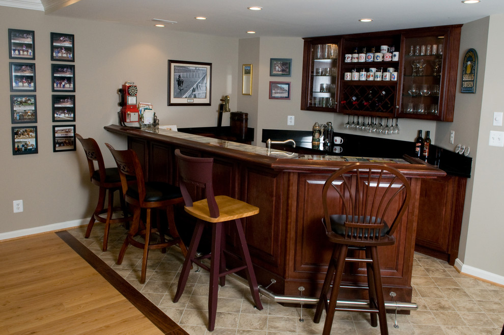 Design ideas for a classic home bar in Baltimore.