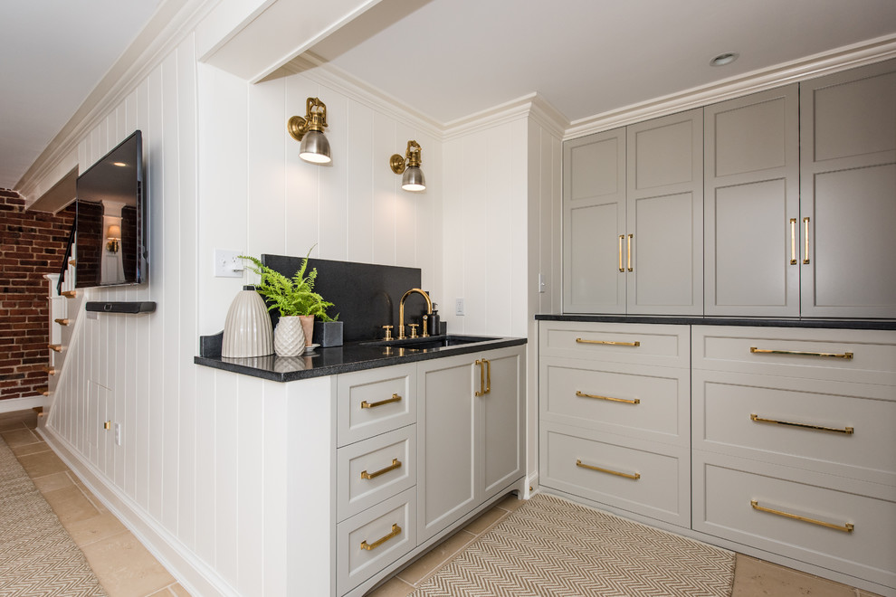 Bethesda, MD Rustic Transitional Basement Makeover Transitional