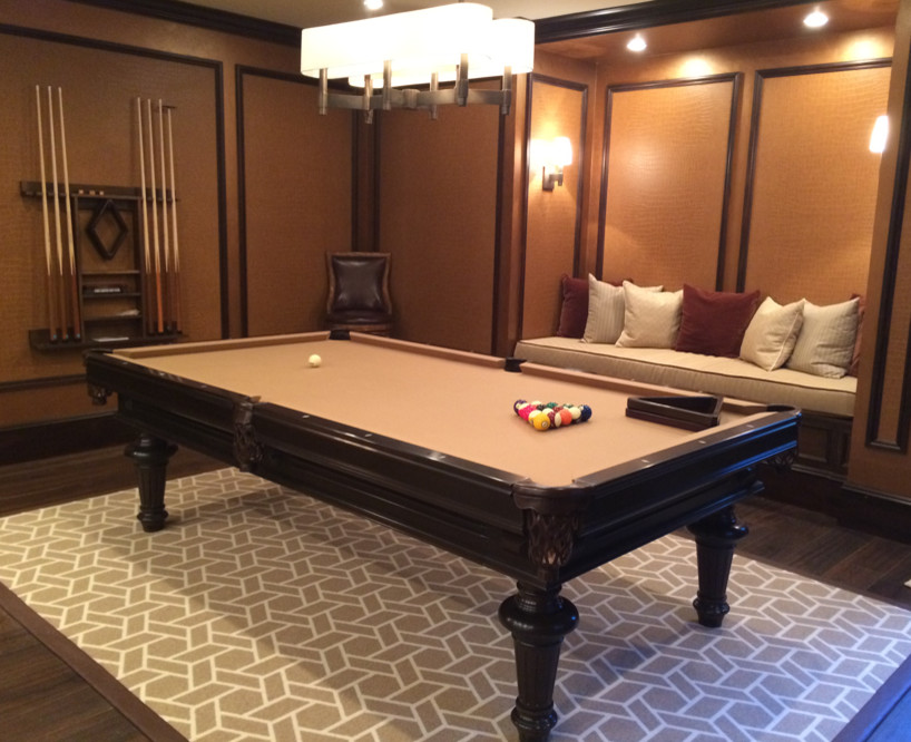 Billard Room, Long Island NY Traditional Basement New York by