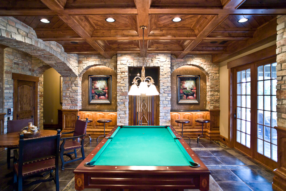 Billiard Room - Traditional - Basement - Other - by Jarrod Smart ...