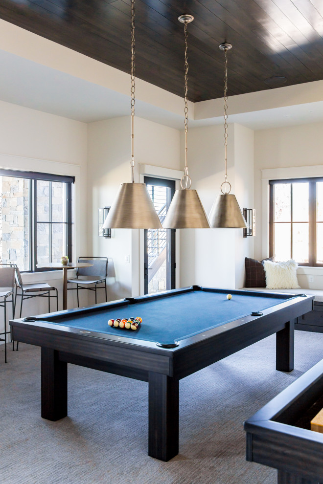 Billiards Rustic Basement Salt Lake City by Blanc & Noir