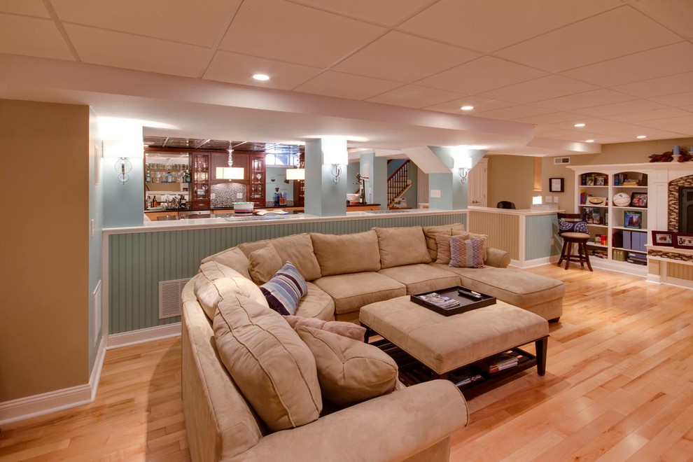 Bolton Basement Rumpus Room, Gym and Bar Project Traditional