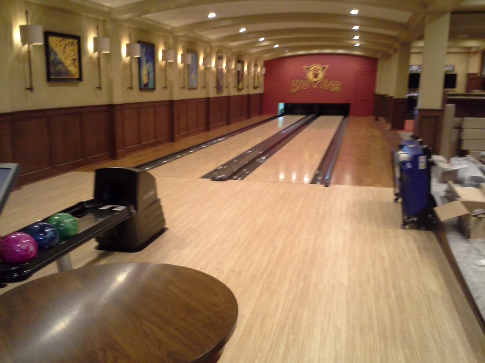 Bowling alley Contemporary Basement Other by Artizan Flooring