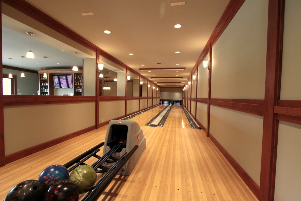 Bowling Alley Traditional Basement Seattle By Concept Builders Inc Houzz