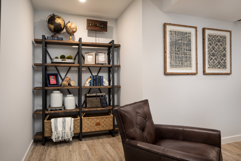 Brick Accents with Shuffleboard Basement Industrial Basement DC