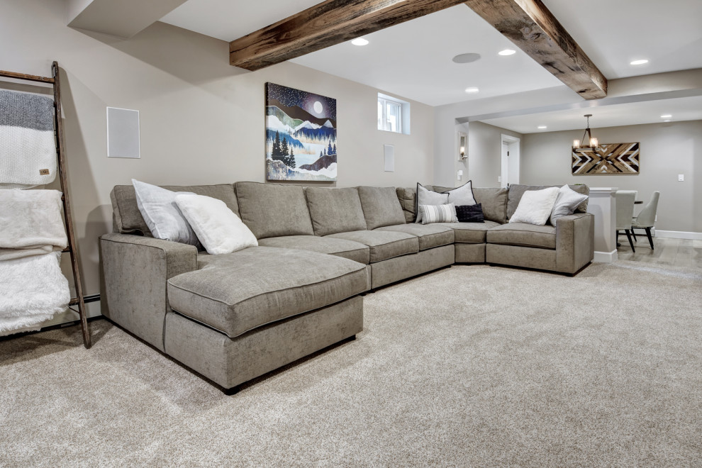 Inspiration for a country basement remodel in Denver